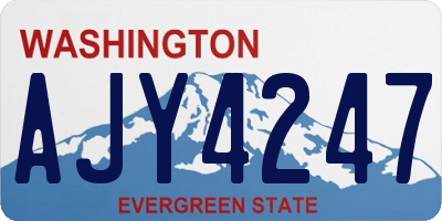 WA license plate AJY4247