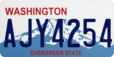 WA license plate AJY4254