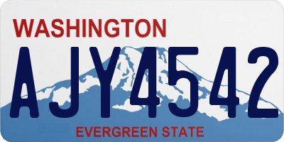 WA license plate AJY4542