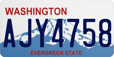 WA license plate AJY4758