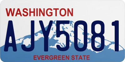 WA license plate AJY5081