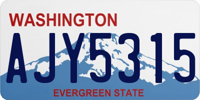 WA license plate AJY5315