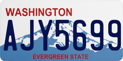 WA license plate AJY5699