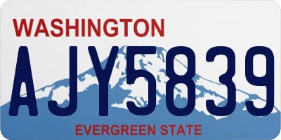 WA license plate AJY5839