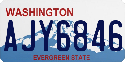 WA license plate AJY6846