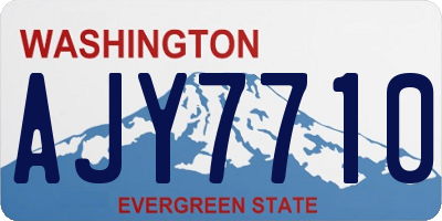 WA license plate AJY7710