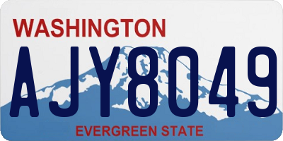 WA license plate AJY8049