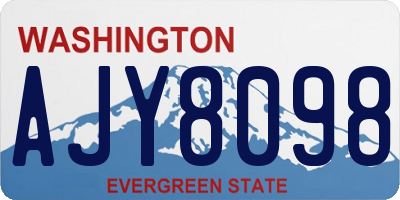 WA license plate AJY8098