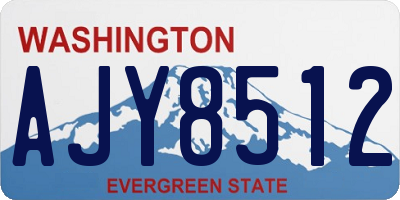 WA license plate AJY8512