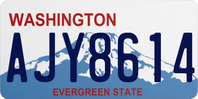 WA license plate AJY8614