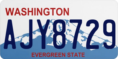 WA license plate AJY8729