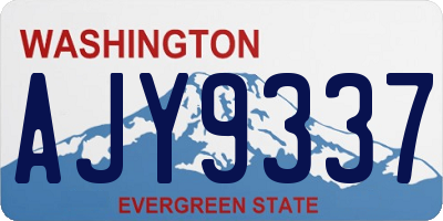 WA license plate AJY9337