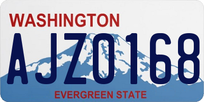 WA license plate AJZ0168