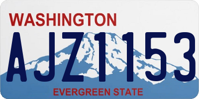 WA license plate AJZ1153