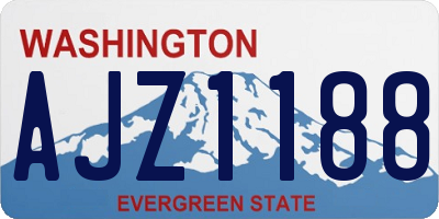 WA license plate AJZ1188