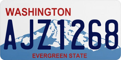 WA license plate AJZ1268
