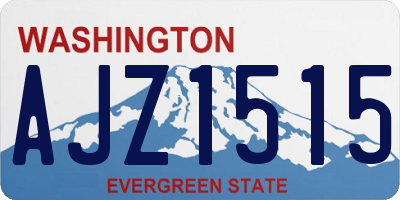 WA license plate AJZ1515