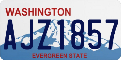 WA license plate AJZ1857