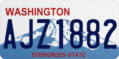 WA license plate AJZ1882