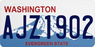 WA license plate AJZ1902