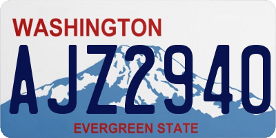 WA license plate AJZ2940