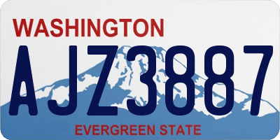 WA license plate AJZ3887