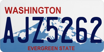WA license plate AJZ5262