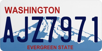 WA license plate AJZ7971