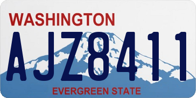 WA license plate AJZ8411
