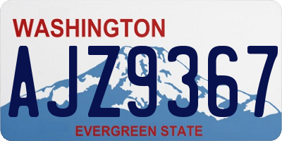 WA license plate AJZ9367
