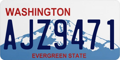 WA license plate AJZ9471