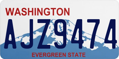 WA license plate AJZ9474