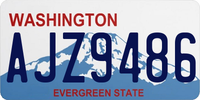WA license plate AJZ9486