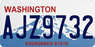 WA license plate AJZ9732