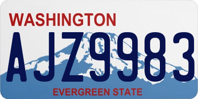 WA license plate AJZ9983