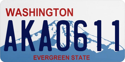 WA license plate AKA0611