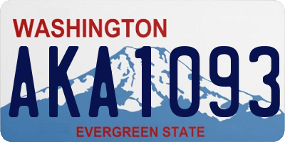WA license plate AKA1093