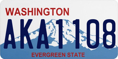 WA license plate AKA1108