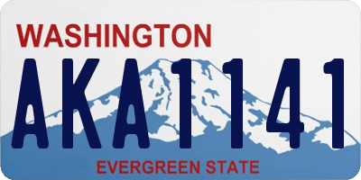 WA license plate AKA1141