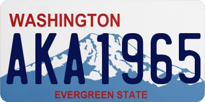WA license plate AKA1965