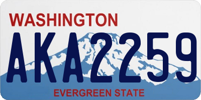 WA license plate AKA2259
