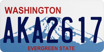 WA license plate AKA2617