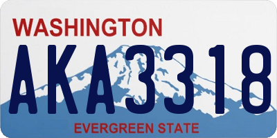 WA license plate AKA3318