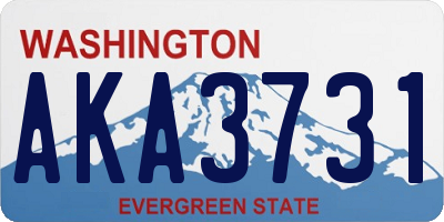 WA license plate AKA3731