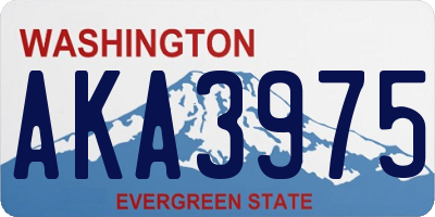 WA license plate AKA3975