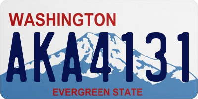 WA license plate AKA4131