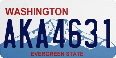 WA license plate AKA4631