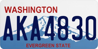WA license plate AKA4830