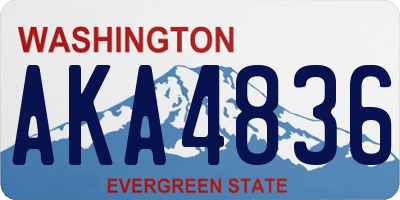WA license plate AKA4836
