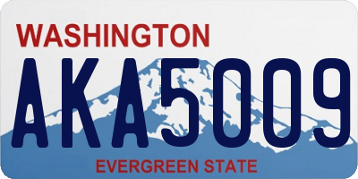 WA license plate AKA5009